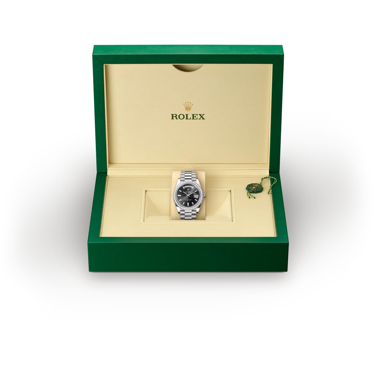 rolex Day-Date in 18 ct white gold, M228349RBR-0003 - Boglietti Gioielliere