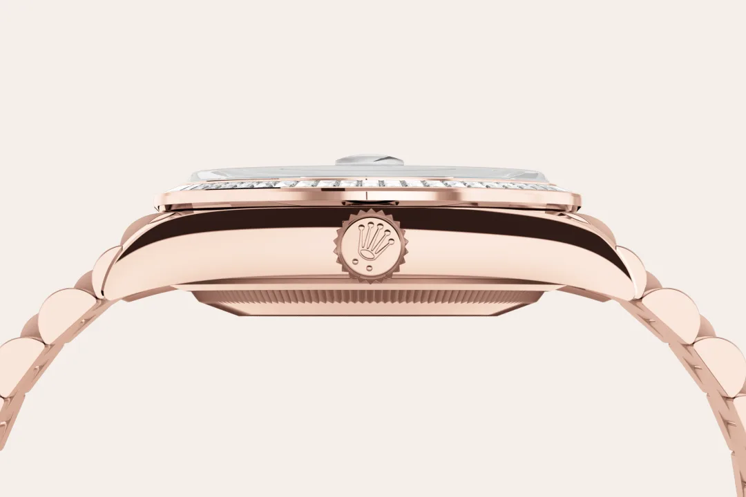 rolex Day-Date in 18 ct Everose gold, M128395TBR-0032 - Boglietti Gioielliere