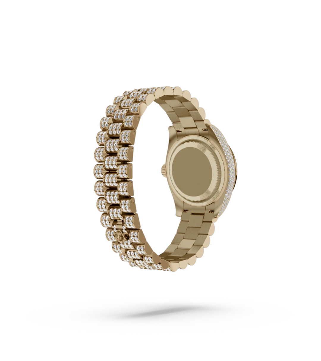 rolex Lady-Datejust in 18 ct yellow gold with case sides and lugs set with diamonds, M279458RBR-0001 - Boglietti Gioielliere