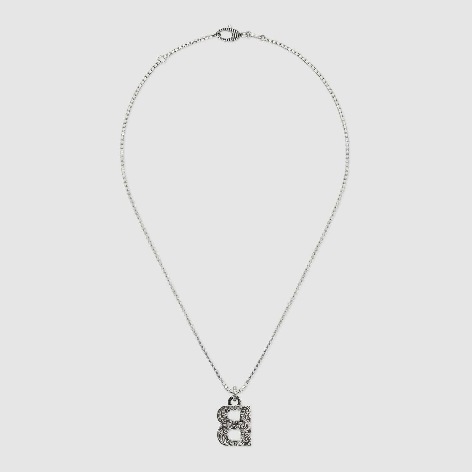 Shiv Jagdamba English Alphabet Initial Charms Letter B Silver Stainless  Steel Letters Script Name Pendant Chain Necklace Men And Women