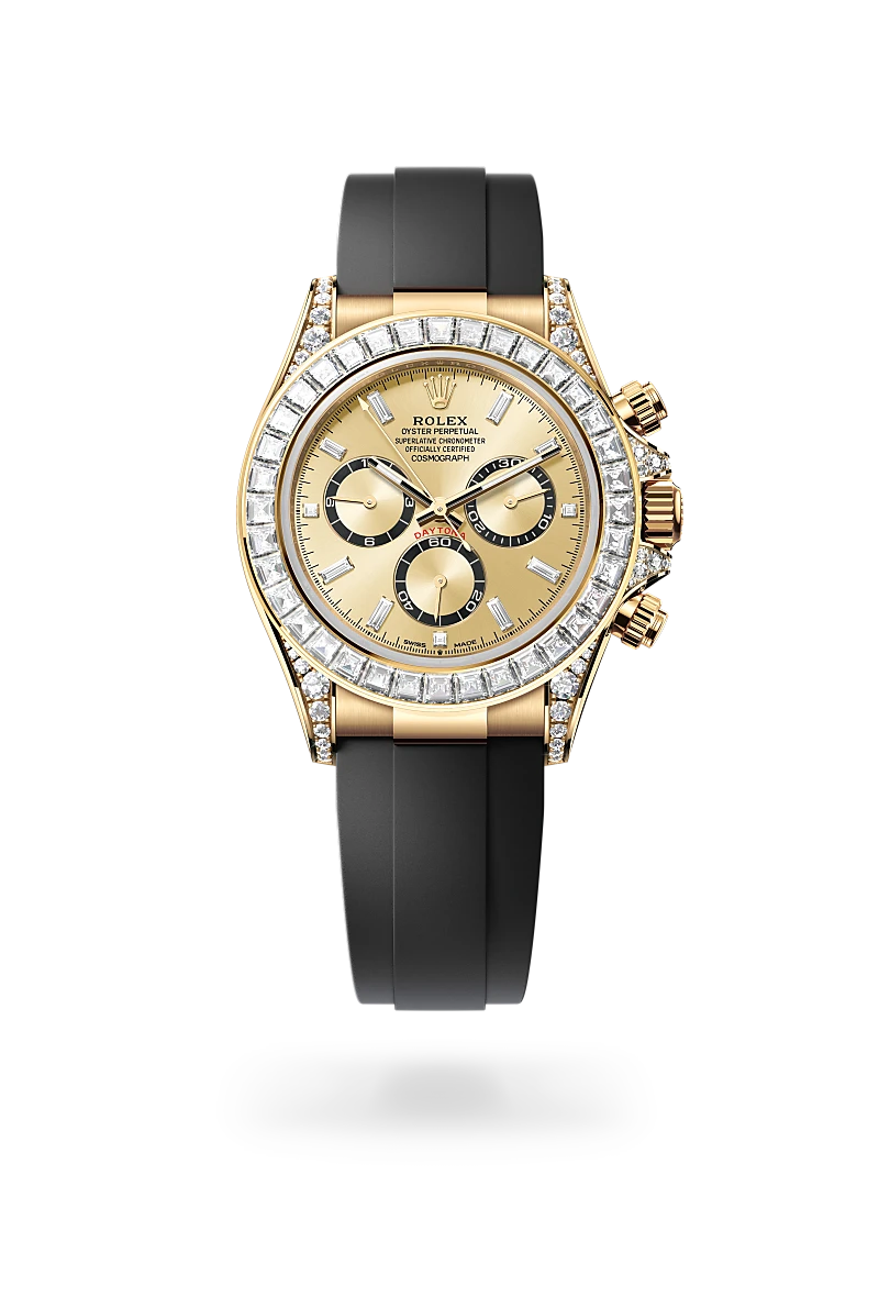 rolex Cosmograph Daytona in 18 ct yellow gold with lugs set with diamonds, M126538TBR-0004 - Boglietti Gioielliere