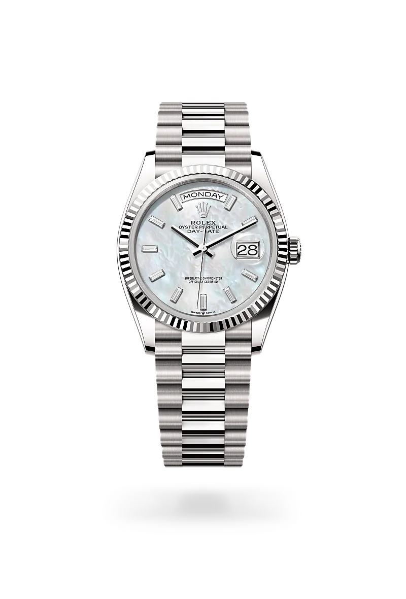 rolex Day-Date in 18 ct white gold, M128239-0065 - Boglietti Gioielliere