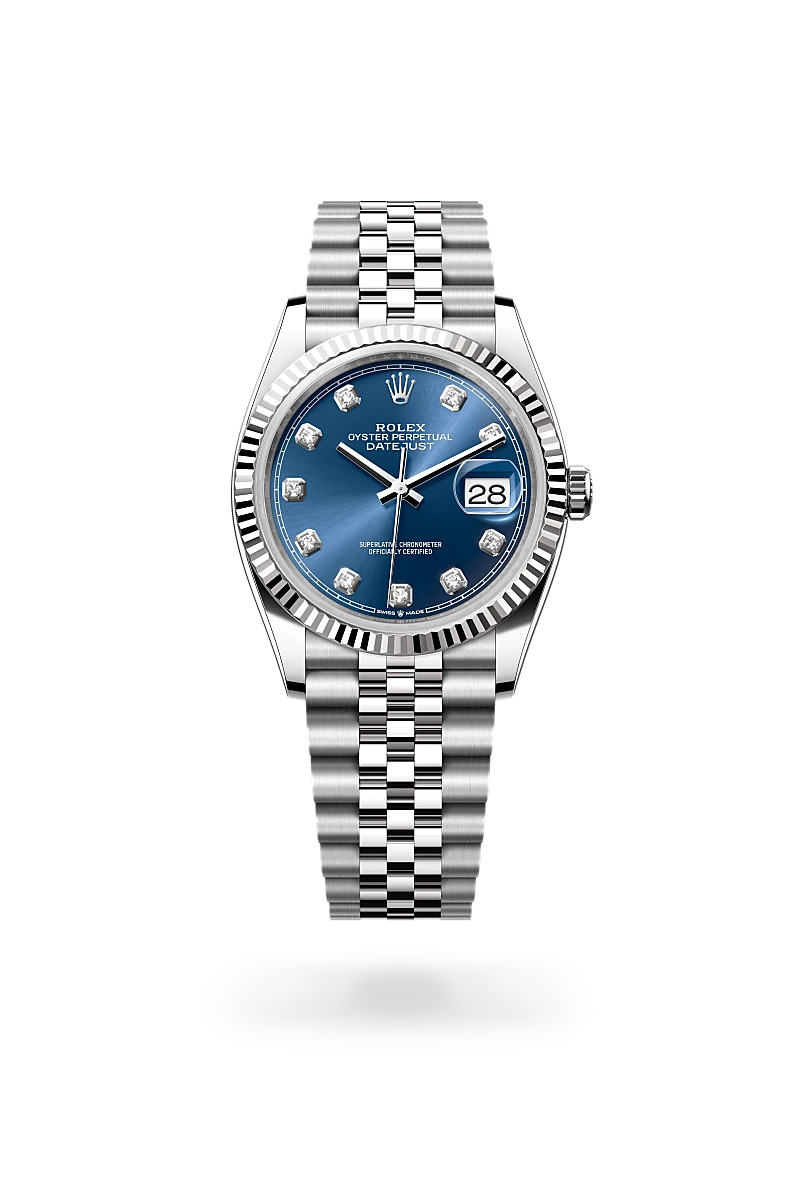 rolex Datejust in Rolesor bianco (combinazione di acciaio Oystersteel e oro bianco), M126234-0037 - Boglietti Gioielliere