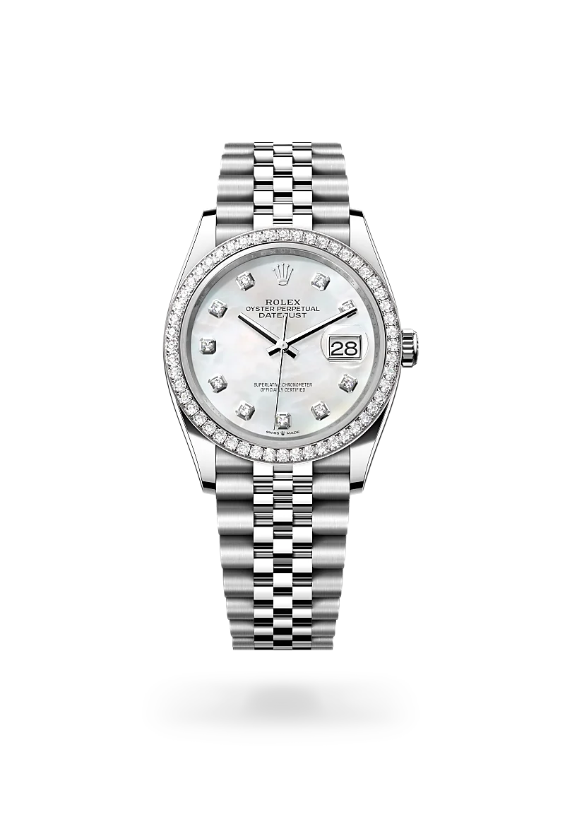 rolex Datejust in White Rolesor - combination of Oystersteel and white gold, M126284RBR-0011 - Boglietti Gioielliere