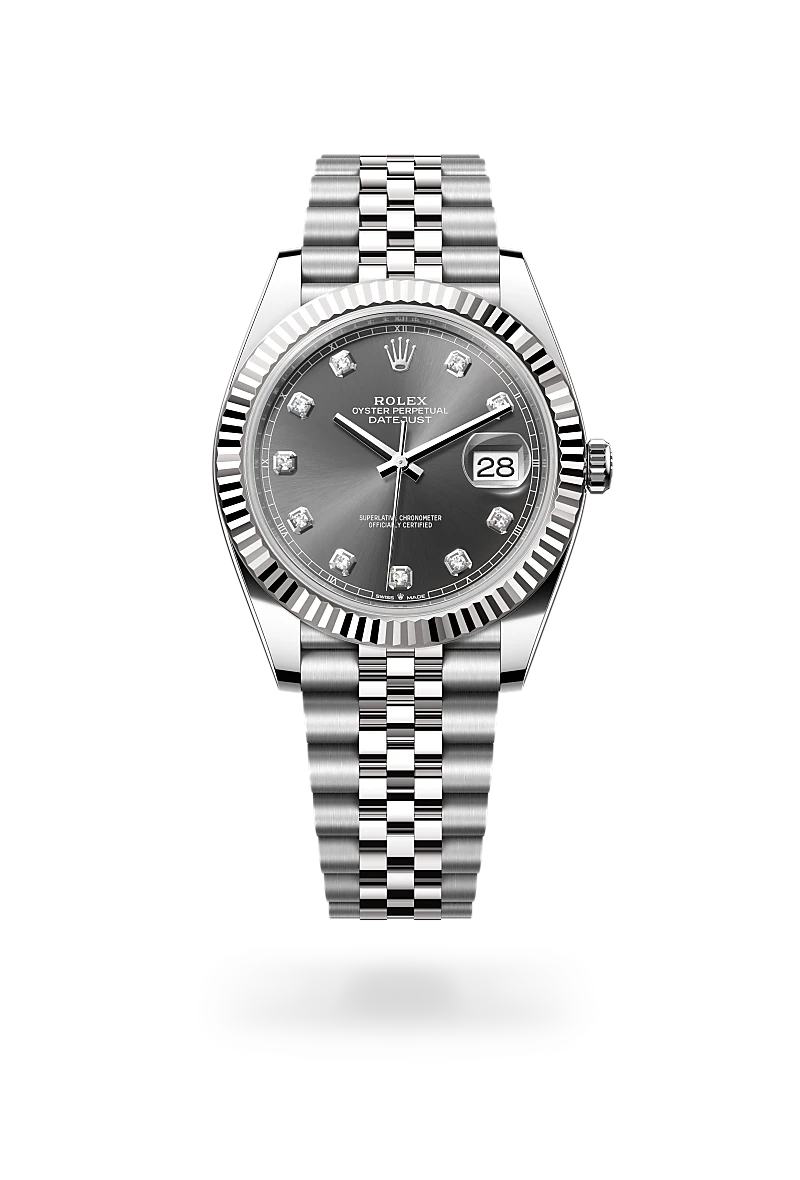 rolex Datejust in White Rolesor - combination of Oystersteel and white gold, M126334-0006 - Boglietti Gioielliere