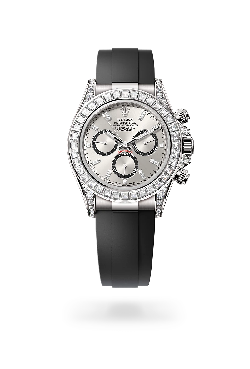 rolex Cosmograph Daytona in 18 ct white gold with lugs set with diamonds, M126539TBR-0002 - Boglietti Gioielliere