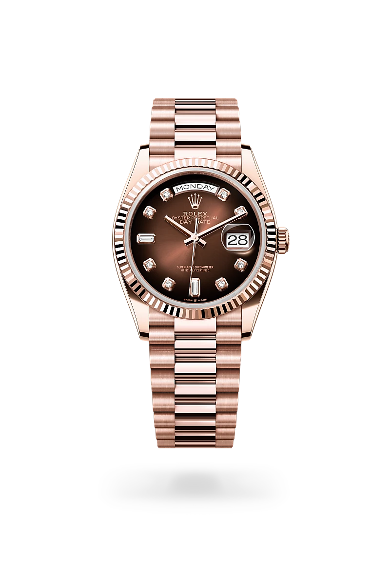 rolex Day-Date in Oro Everose 18 ct, M128235-0037 - Boglietti Gioielliere