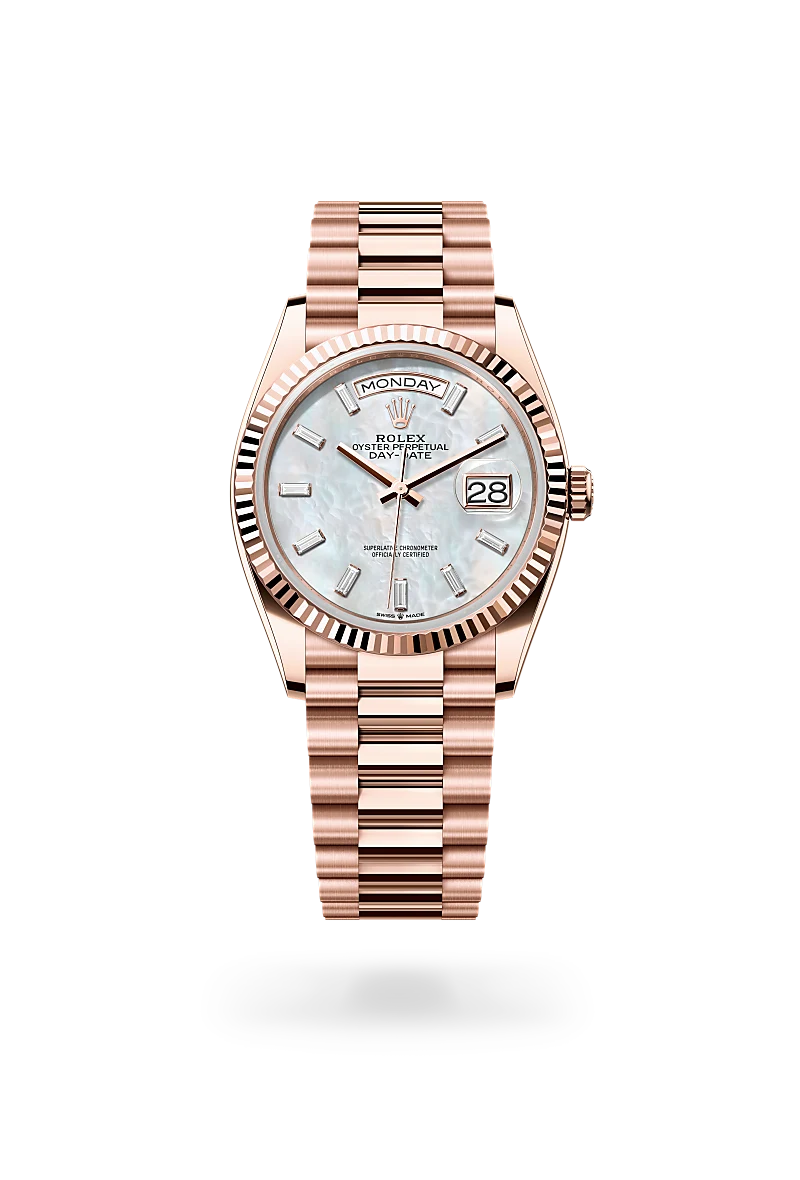 rolex Day-Date in Oro Everose 18 ct, M128235-0078 - Boglietti Gioielliere