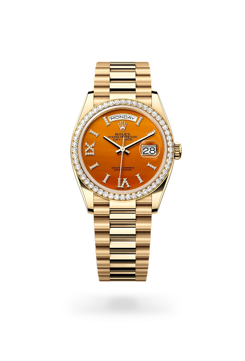 rolex Day-Date in 18 ct yellow gold, M128348RBR-0049 - Boglietti Gioielliere