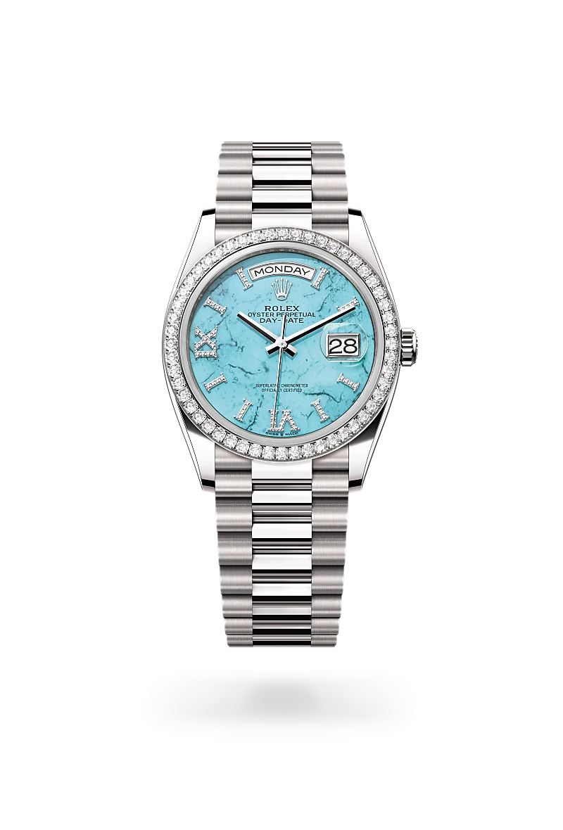 rolex Day-Date in 18 ct white gold, M128349RBR-0031 - Boglietti Gioielliere