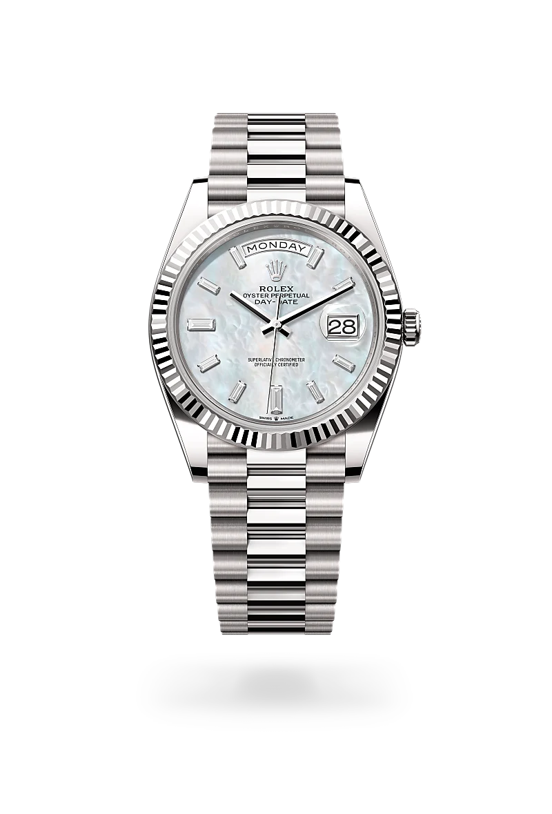 rolex Day-Date in 18 ct white gold, M228239-0078 - Boglietti Gioielliere