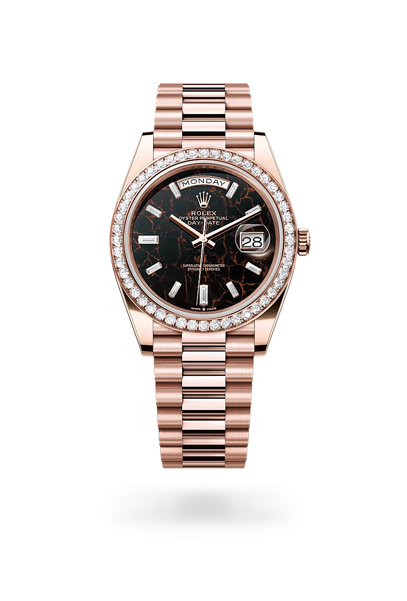 rolex Day-Date in Oro Everose 18 ct, M228345RBR-0016 - Boglietti Gioielliere