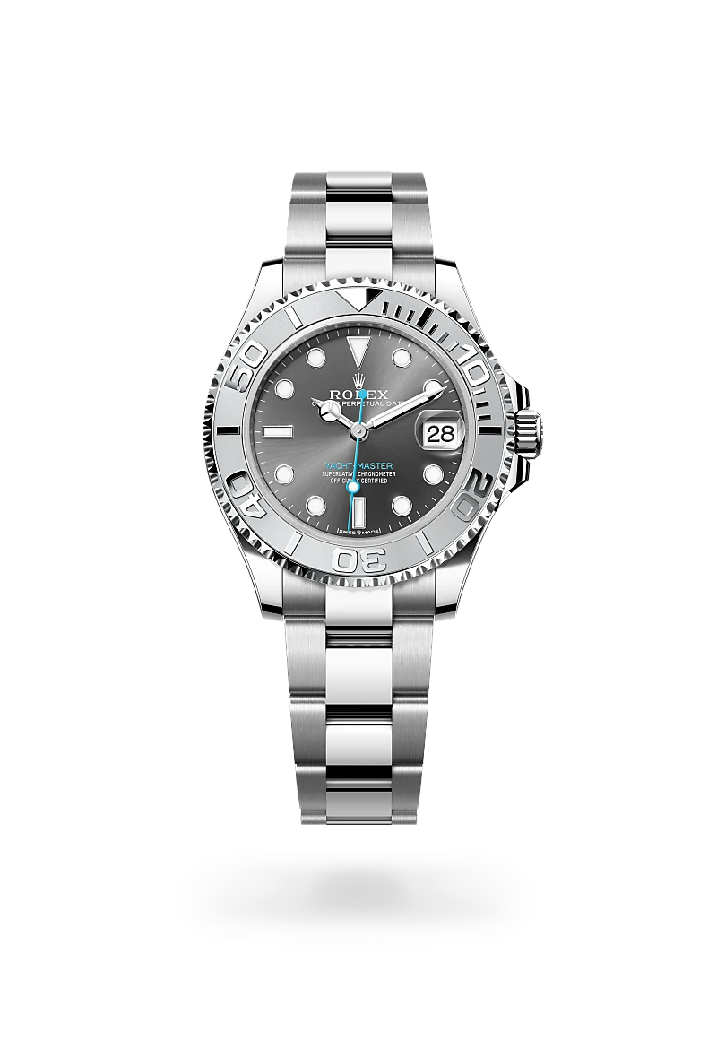 rolex Yacht-Master in Rolesium - combination of Oystersteel and platinum, M268622-0002 - Boglietti Gioielliere