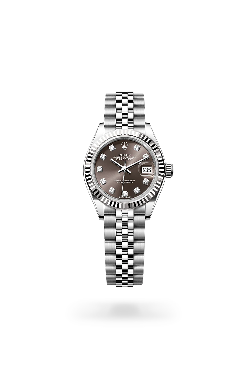 rolex Lady-Datejust in White Rolesor - combination of Oystersteel and white gold, M279174-0015 - Boglietti Gioielliere