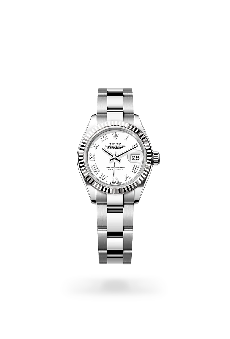 rolex Lady-Datejust in Rolesor bianco (combinazione di acciaio Oystersteel e oro bianco), M279174-0020 - Boglietti Gioielliere